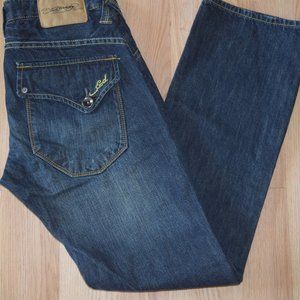 Ed Hardy Button Fly Men's Dark Denim 30 x 32s EUC